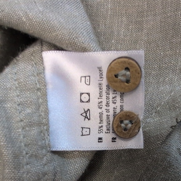 Tentree Men’s M Hemp Pinetree Long Sleeve Shirt Classic Button-Collar EUC - Picture 9 of 10
